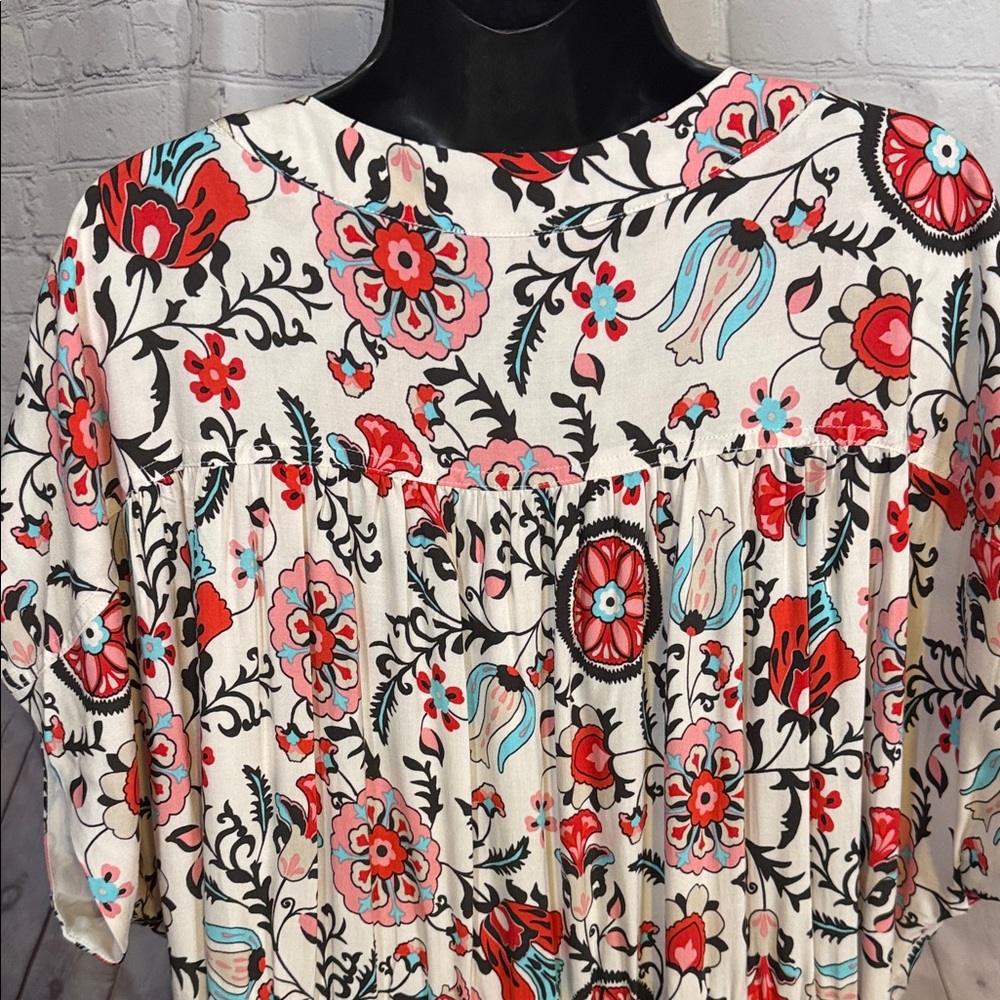 NWT T TAHARI Floral V-Neck Maxi Dress - Picture 11 of 14